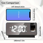 Smart Projection Alarm Clock with 180° Rotating Display